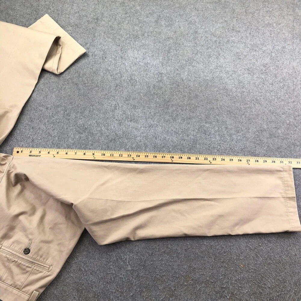 Johnston & Murphy Pants Mens 33x32 Beige Chino Slim Straight Casual Khakis
